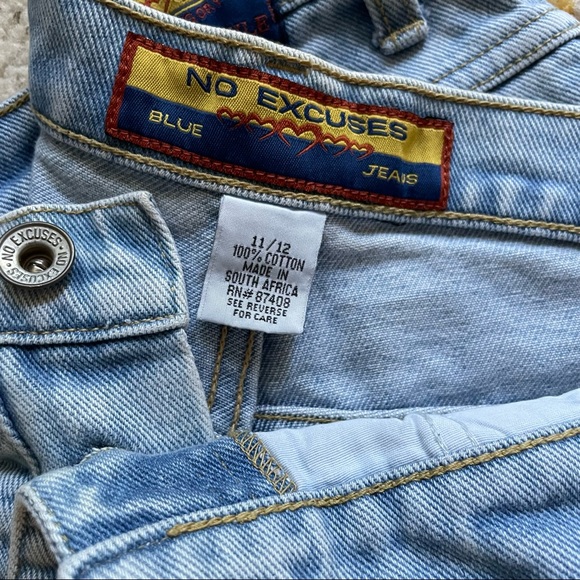 No Excuses Vintage Y2K Denim Shorts - Picture 3 of 3